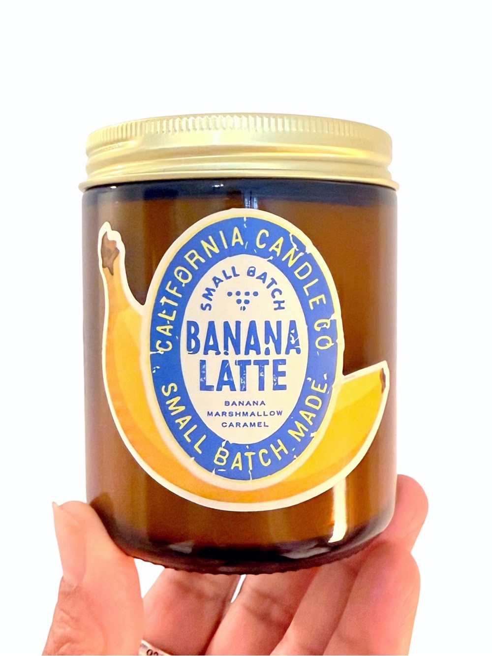 Leoben Company Banana Latte Luxury Scented Candle - Yellow